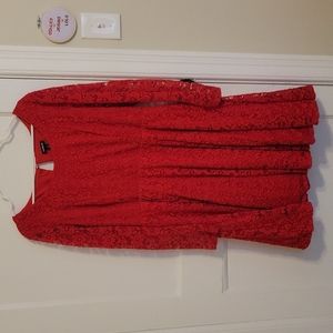 Red Lace Torrid Dress Size 1